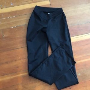 Black flared leggings